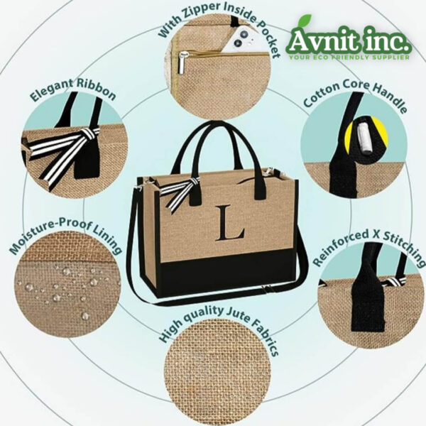 10101 Natural Jute Harmony Shopping Bags 2