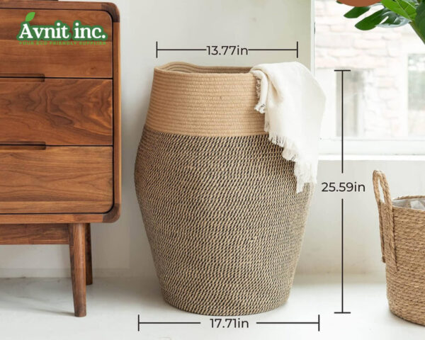 30403 EcoCare Jute Careful Clean Laundry Basket 2