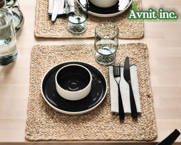 30601 EcoDine Jute Natural Elegance Place Mat 1