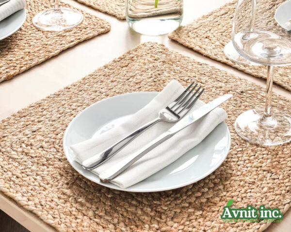 30601 EcoDine Jute Natural Elegance Place Mat 6