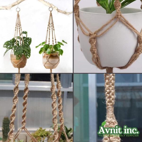 40201 EcoSuspend Jute Natural Planter Hanger 3