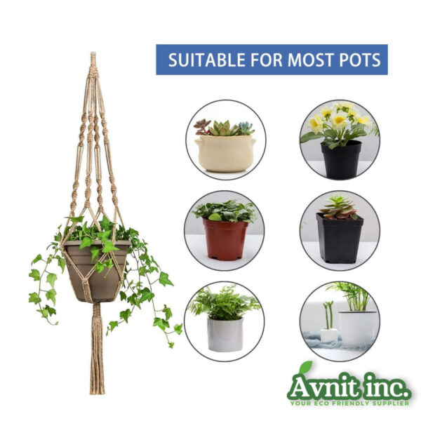 40201 EcoSuspend Jute Natural Planter Hanger 4