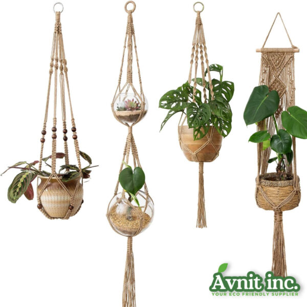 40204 GreenLift Jute Eco Lift Planter Hanger